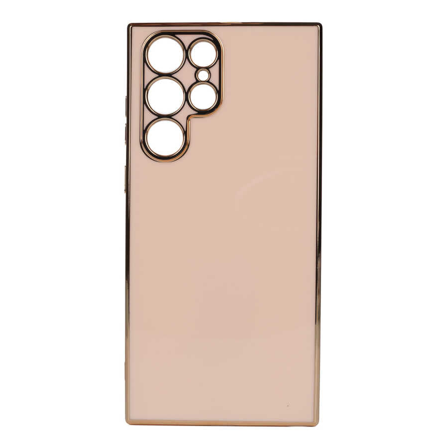 Galaxy S22 Ultra Kılıf Zore Bark Kapak Rose Gold