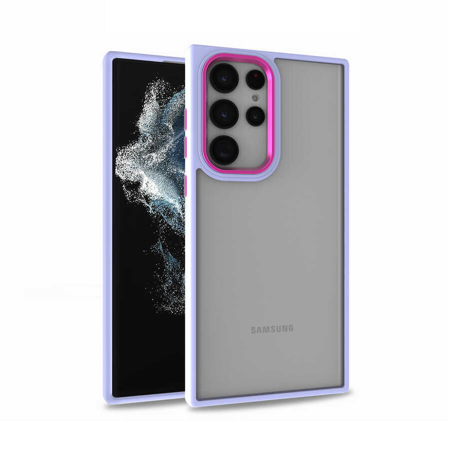 Galaxy S22 Ultra Kılıf Zore Flora Kapak Lila