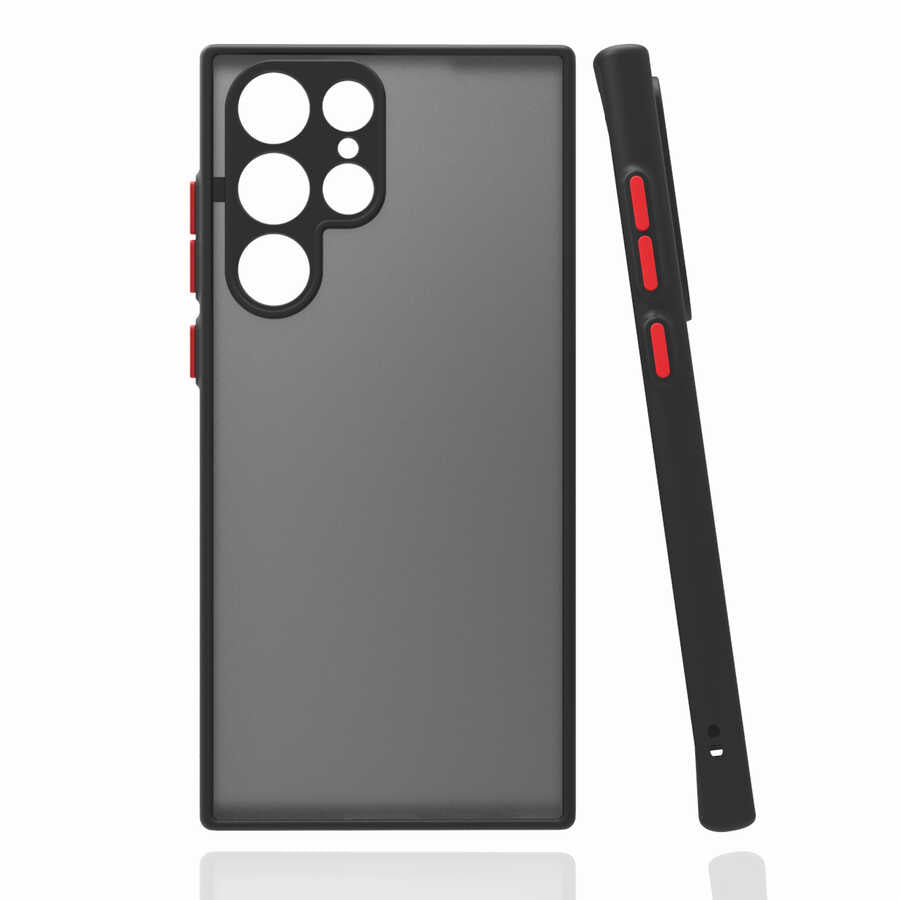 Galaxy S22 Ultra Kılıf Zore Hux Kapak Siyah