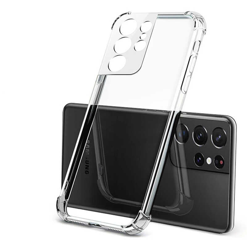 Galaxy S22 Ultra Kılıf Zore Kamera Korumalı Nitro Anti Shock Silikon Renksiz