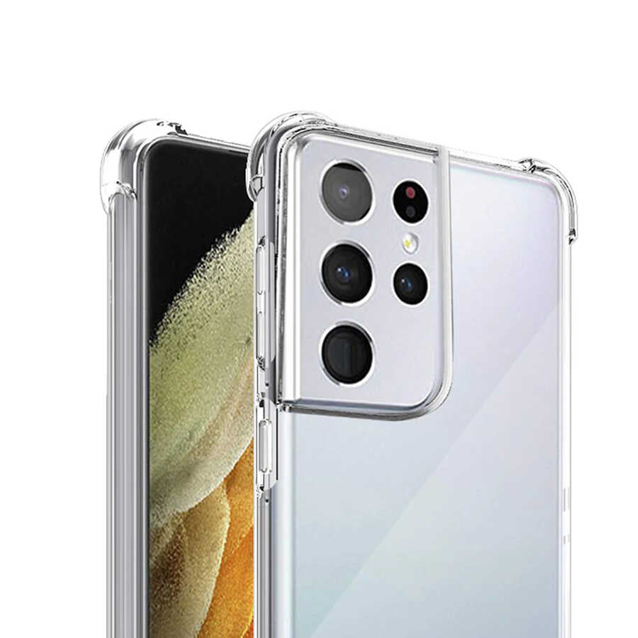 Galaxy S22 Ultra Kılıf Zore Kamera Korumalı Nitro Anti Shock Silikon Renksiz
