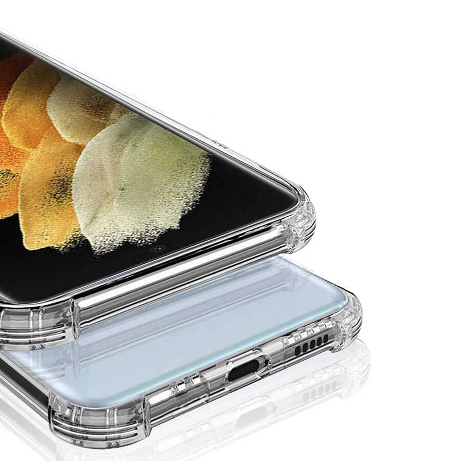 Galaxy S22 Ultra Kılıf Zore Kamera Korumalı Nitro Anti Shock Silikon Renksiz