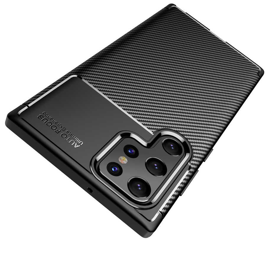 Galaxy S22 Ultra Kılıf Zore Negro Silikon Kapak Siyah