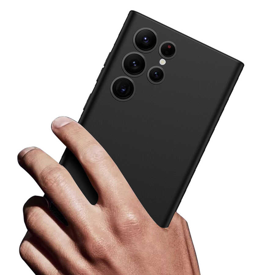 Galaxy S22 Ultra Kılıf Zore Silikon Kıpta Kapak Koyu Yeşil