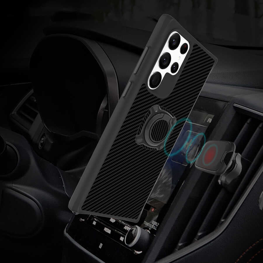 Galaxy S22 Ultra Kılıf Zore Timo Kapak Siyah