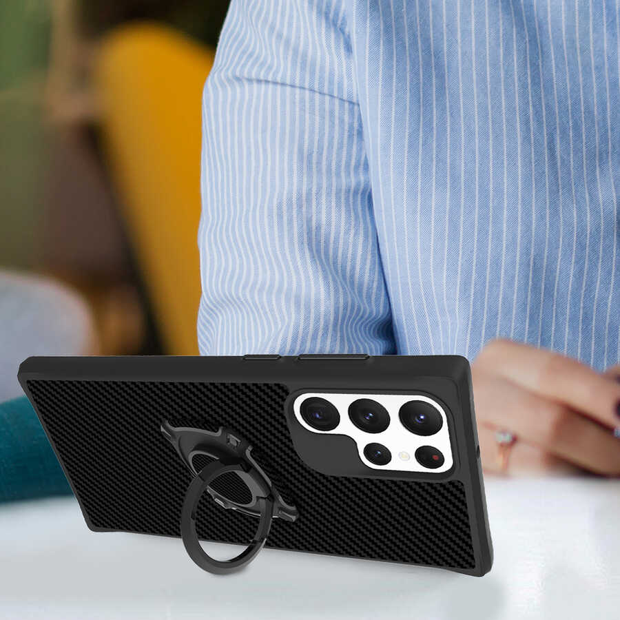 Galaxy S22 Ultra Kılıf Zore Timo Kapak Siyah