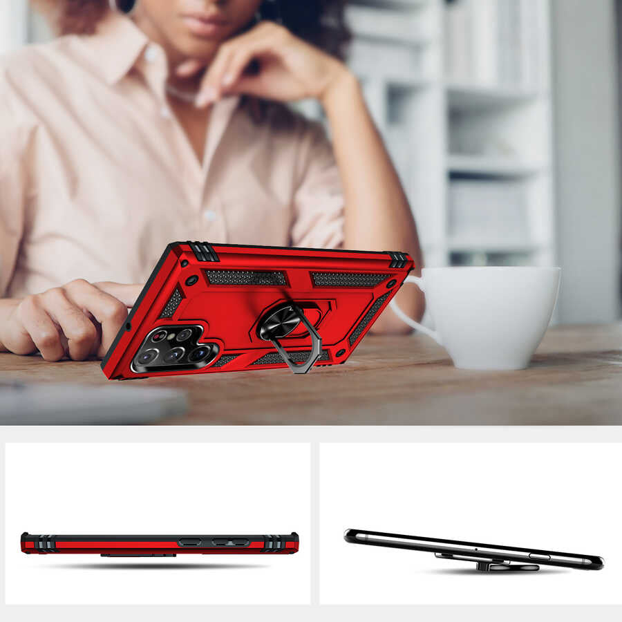 Galaxy S22 Ultra Kılıf Zore Vega Kapak Mavi