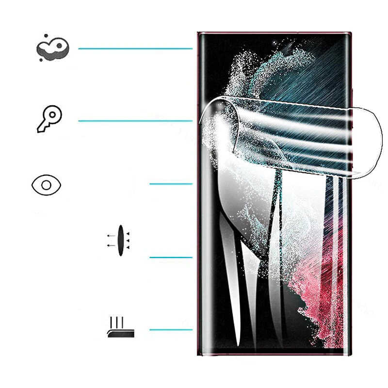 Galaxy S22 Ultra Zore Süper Pet Ekran Koruyucu Jelatin Siyah