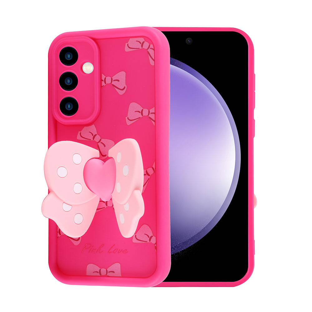 Galaxy S23 FE Kılıf Kamera Korumalı Figür Tasarımlı Zore Kapya Kapak Koyu Kahve