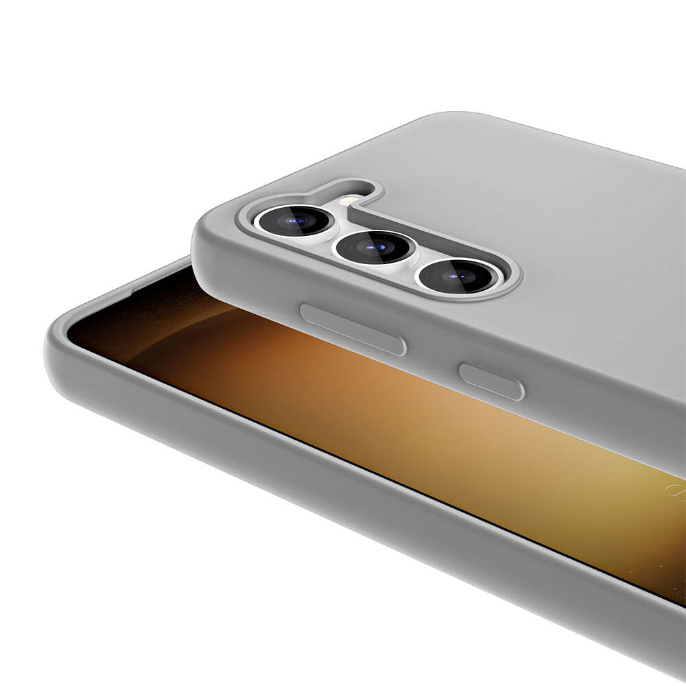 Galaxy S23 Kılıf M-safe Şarj Özellikli Sıvı Teknolojili Silinebilir Sert Zore Kivi Kapak Siyah