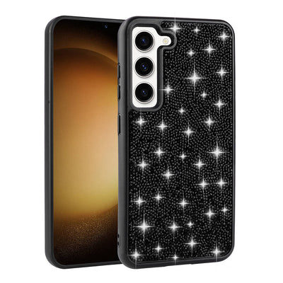 Galaxy S23 Kılıf Parlak Taşlı Tasarım Zore Pırlanta Kapak Lila