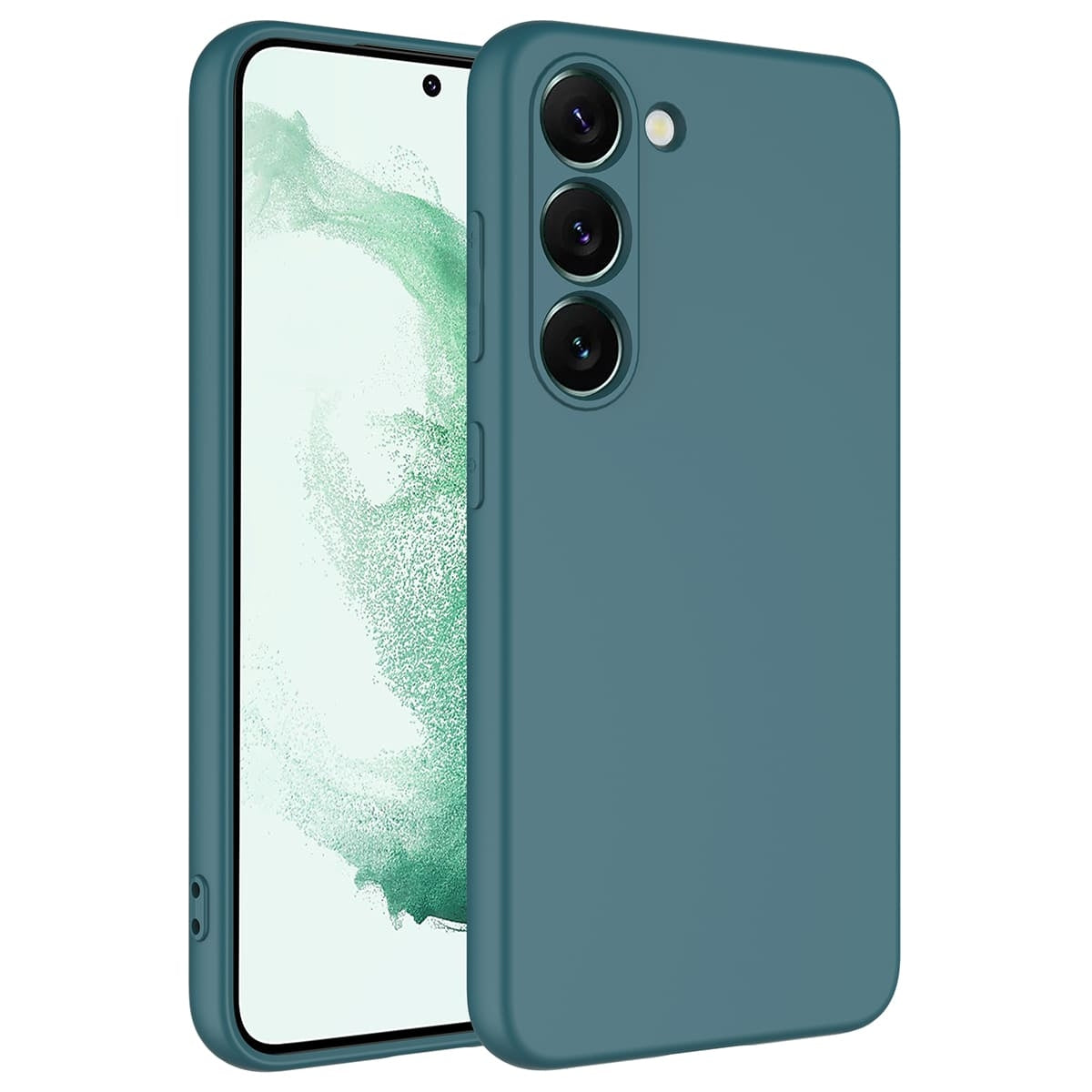 Galaxy S23 Plus Kılıf Zore Mara Lansman Kapak Koyu Yeşil