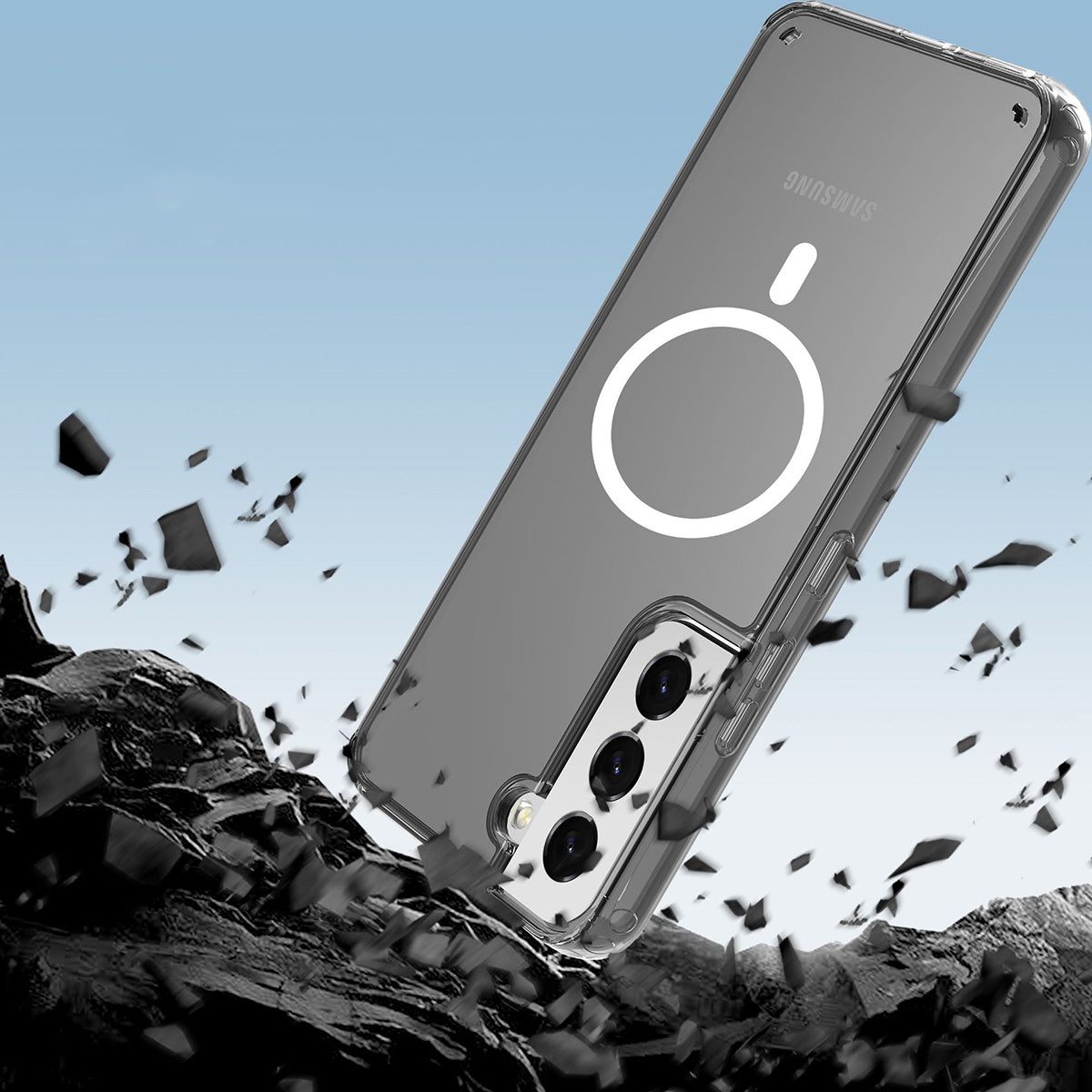 Galaxy S23 Plus Kılıf Zore Tacsafe Wireless Kapak Renksiz