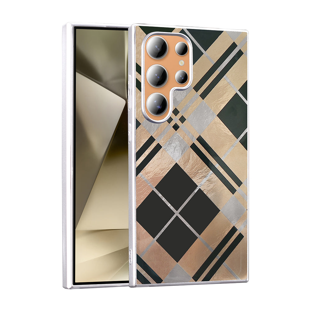 Galaxy S23 Ultra Kılıf Desenli Zore Mep Kapak Gold Leopar