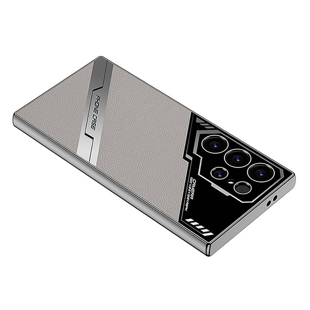 Galaxy S23 Ultra Kılıf Kamera Korumalı Suni Deri Tasarım Zore Yeni Seri Procase Kapak Siyah