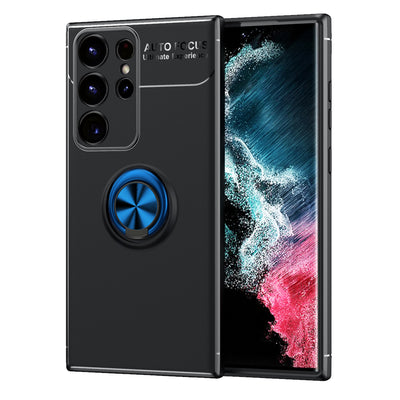 Galaxy S23 Ultra Kılıf Zore Ravel Silikon Kapak Siyah-Mavi