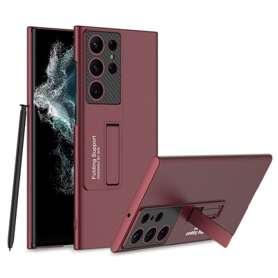 Galaxy S23 Ultra Kılıf Zore Standlı Ays Kapak Kırmızı