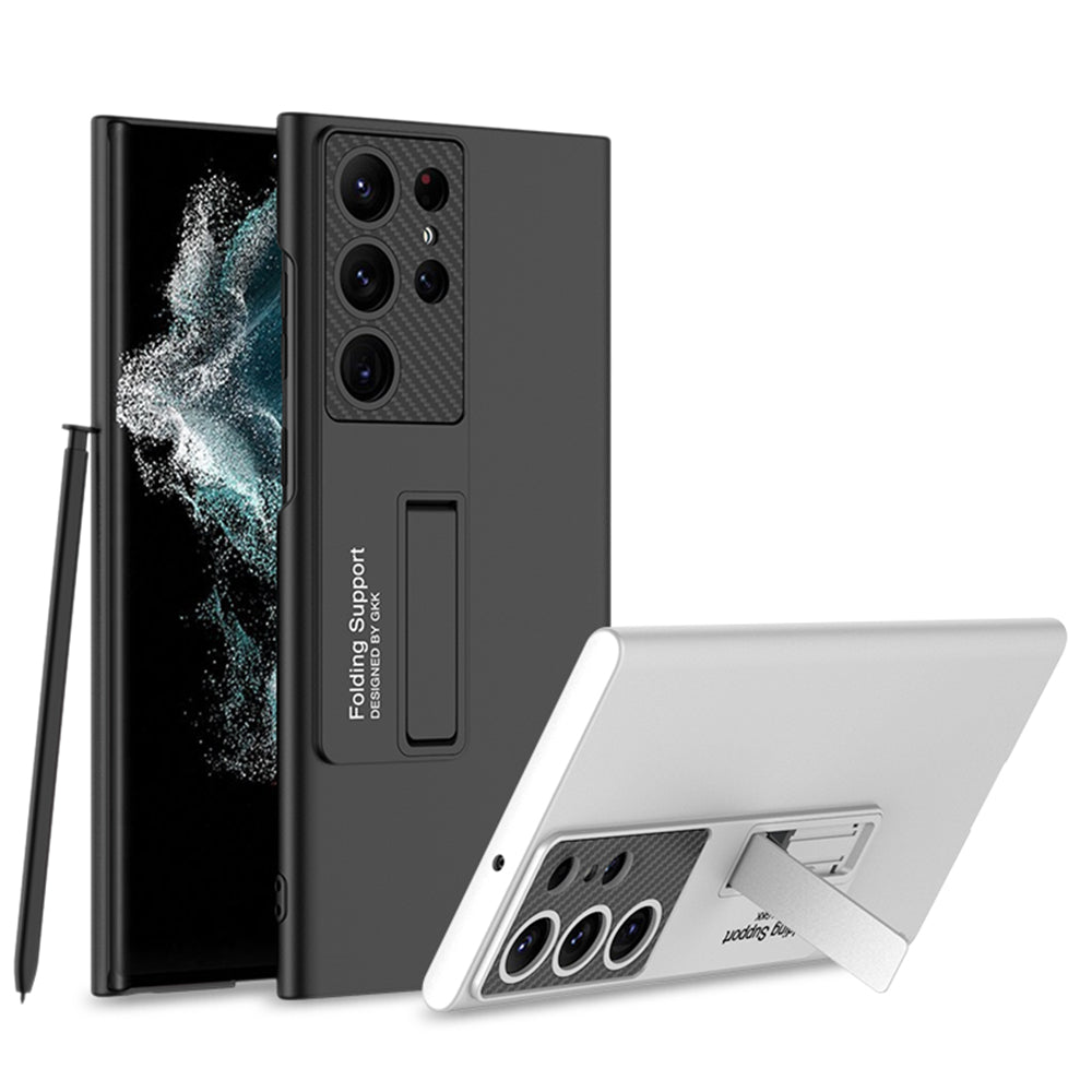 Galaxy S23 Ultra Kılıf Zore Standlı Ays Kapak Koyu Yeşil