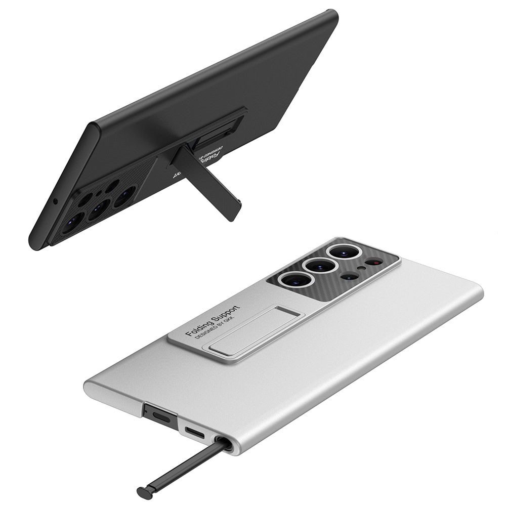 Galaxy S23 Ultra Kılıf Zore Standlı Ays Kapak Siyah