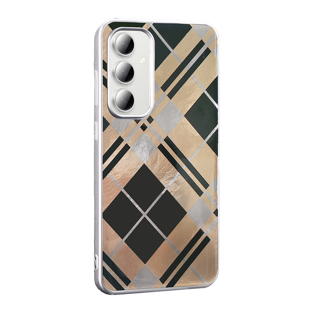 Galaxy S24 FE Kılıf Desenli Zore Mep Kapak Gold Leopar