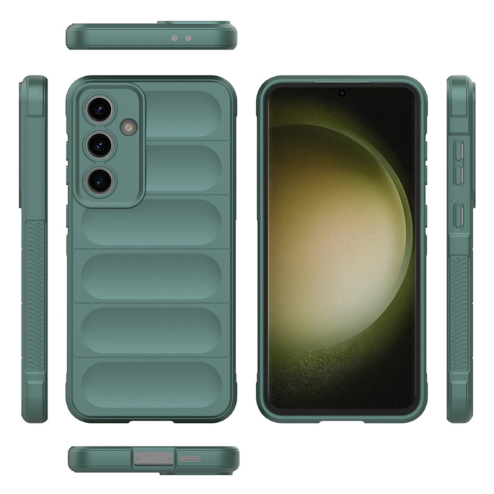 Galaxy S24 FE Kılıf Esnek TPU Oyuklu Arka Yüzey Tasarımlı Zore Etnik Silikon Kapak Siyah