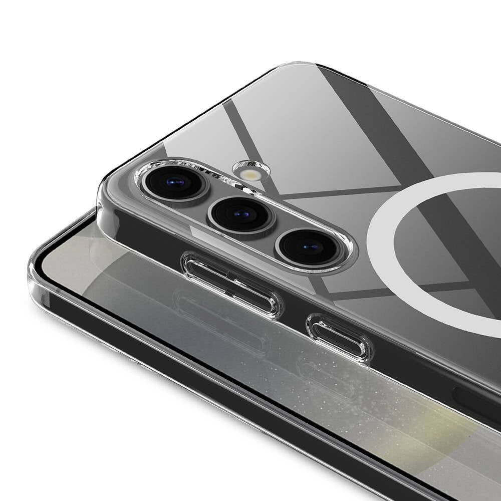 Galaxy S24 FE Kılıf Kamera Korumalı M-safe Sert PC Zore Porto Kapak Şeffaf
