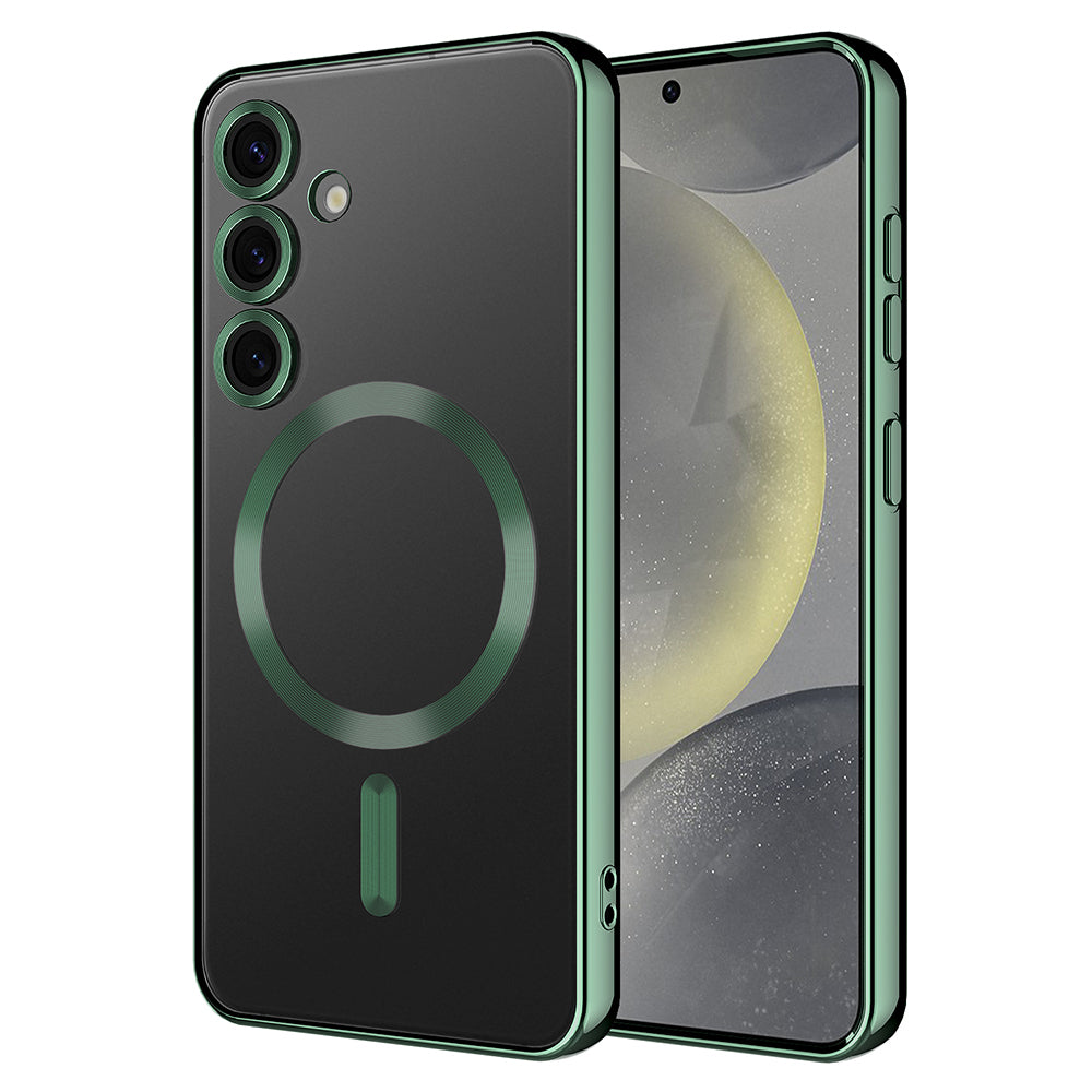 Galaxy S24 FE Kılıf Kamera Korumalı M-safe Wireless Şarj Özellikli Zore Demre Kapak Siyah