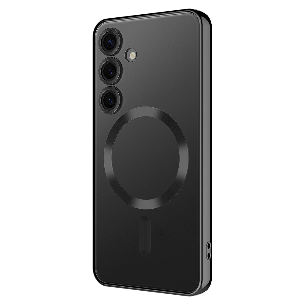 Galaxy S24 FE Kılıf Kamera Korumalı M-safe Wireless Şarj Özellikli Zore Demre Kapak Siyah