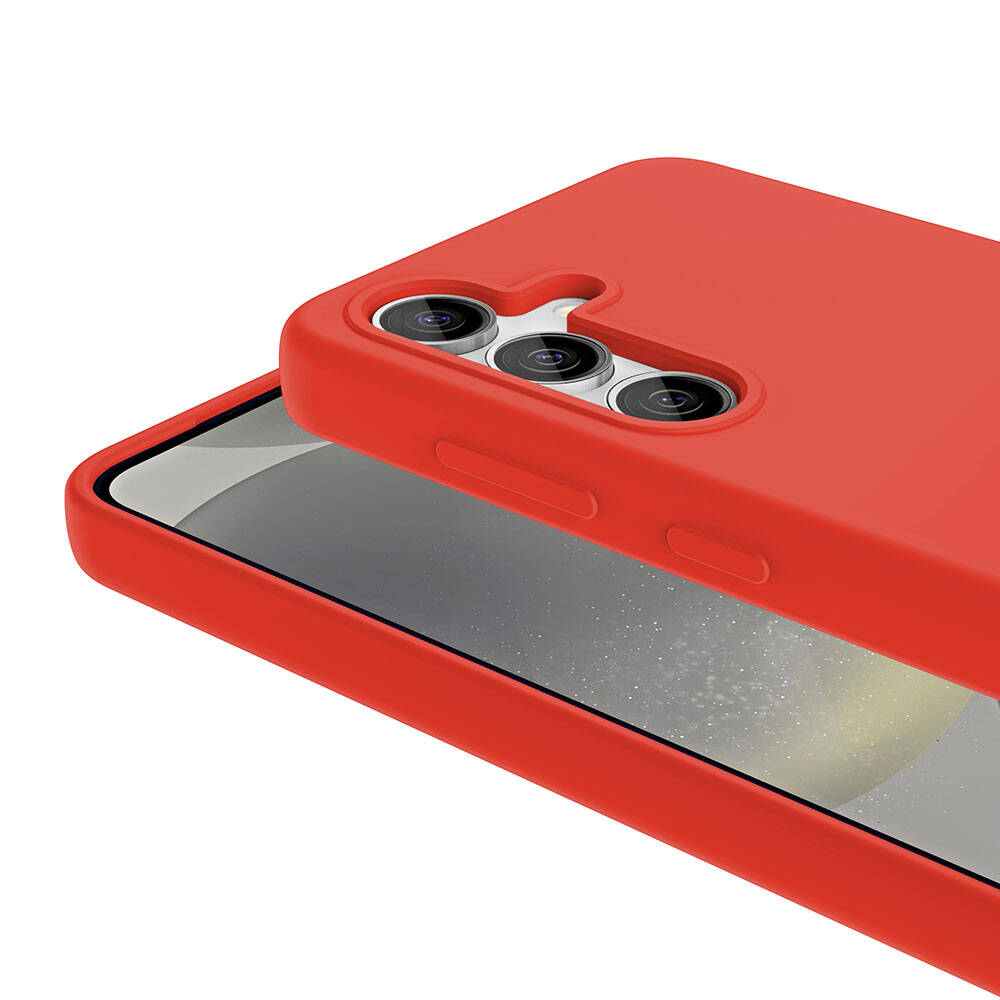 Galaxy S24 Kılıf M-safe Şarj Özellikli Sıvı Teknolojili Silinebilir Sert Zore Kivi Kapak Lila