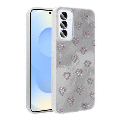 Galaxy S24 Plus Kılıf Kamera Korumalı Figürlü Zore Ponti Silikon Kapak Açık Pembe