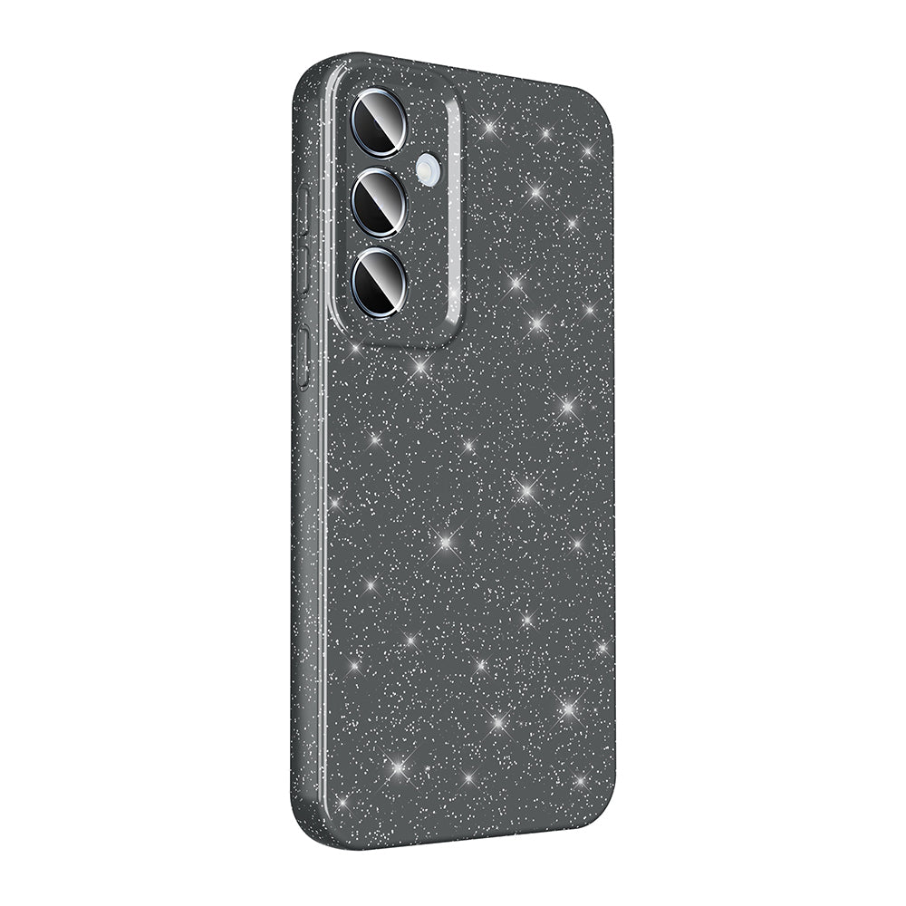 Galaxy S24 Plus Kılıf Kamera Korumalı Simli Lüks Zore Koton Kapak Gümüş