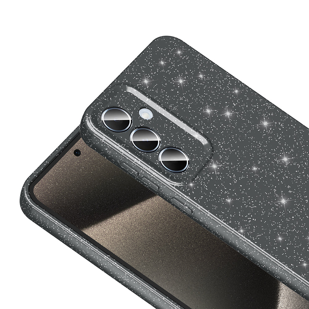 Galaxy S24 Plus Kılıf Kamera Korumalı Simli Lüks Zore Koton Kapak Gümüş