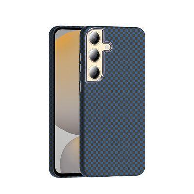 Galaxy S24 Plus Kılıf M-safe Şarj Özellikli Karbon Fiber Görünümlü Zore Gros Kapak Lacivert