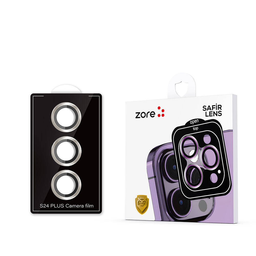 Galaxy S24 Plus Zore Camera Lens Protective Glass Film Black