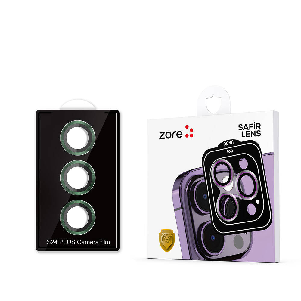 Galaxy S24 Plus Zore Camera Lens Protective Glass Film Black