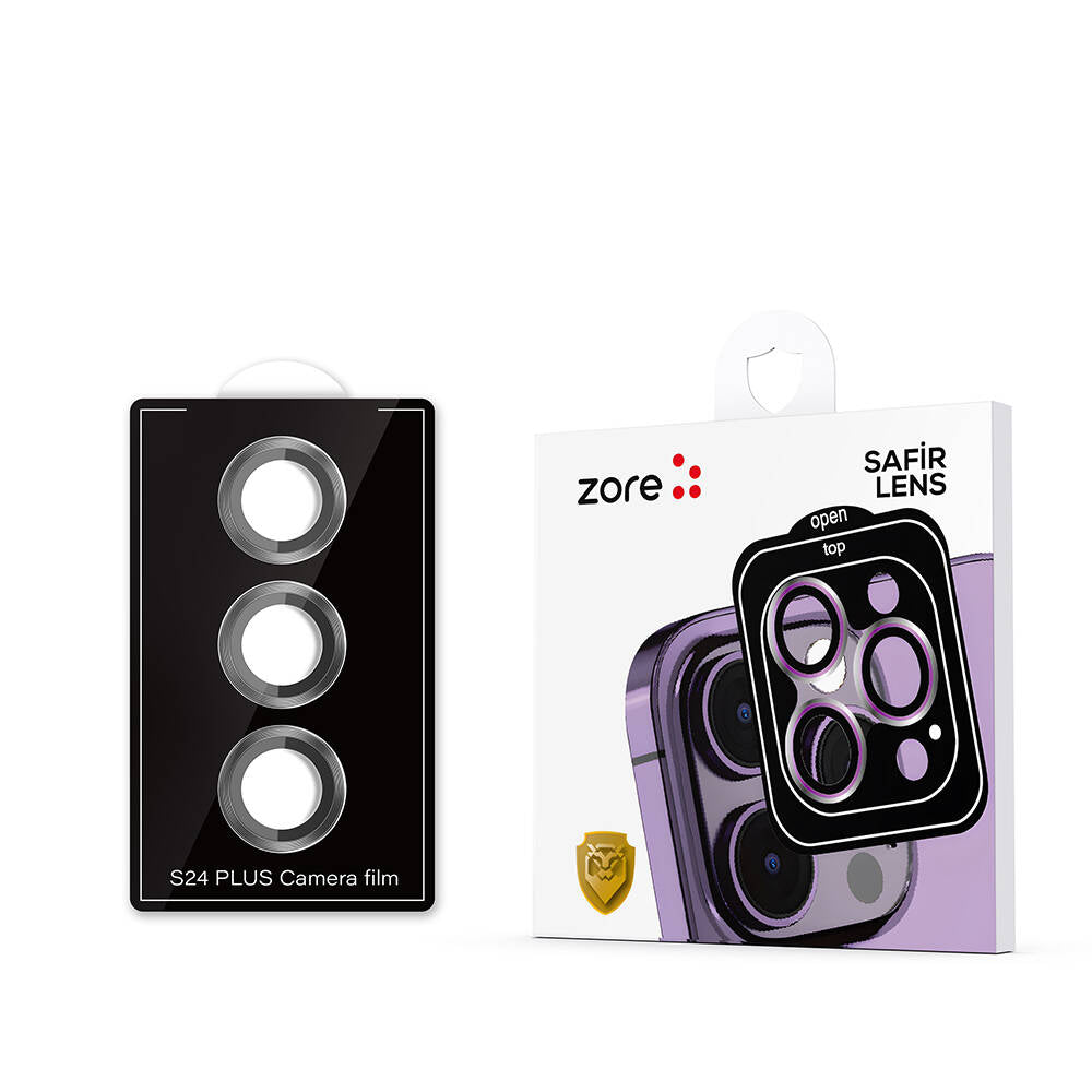 Galaxy S24 Plus Zore Camera Lens Protective Glass Film Black
