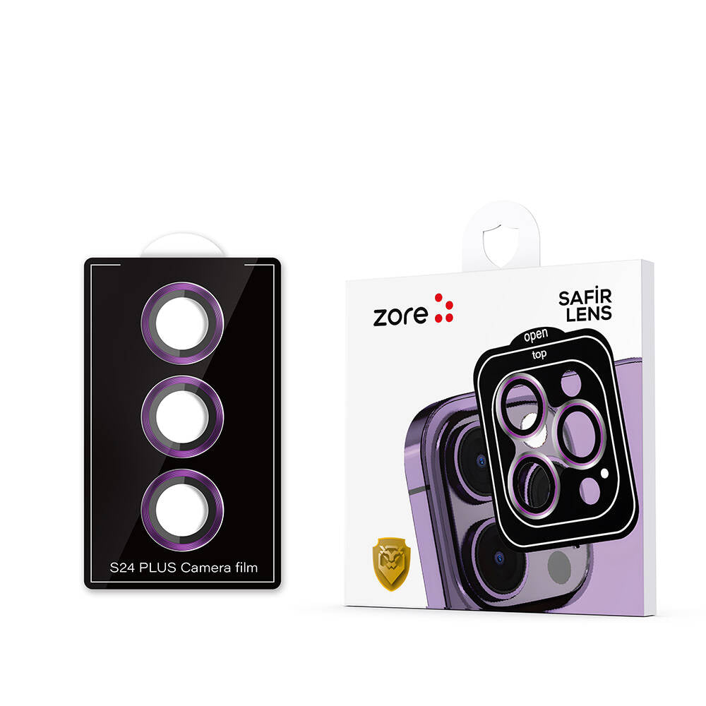 Galaxy S24 Plus Zore Camera Lens Protective Glass Film Black