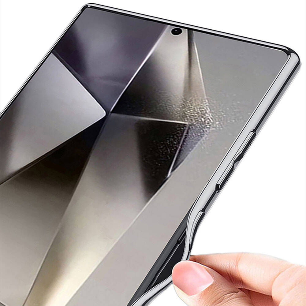 Galaxy S24 Ultra Kılıf Kamera Korumalı Suni Deri Tasarım Zore Yeni Seri Procase Kapak Titanyum-Gri