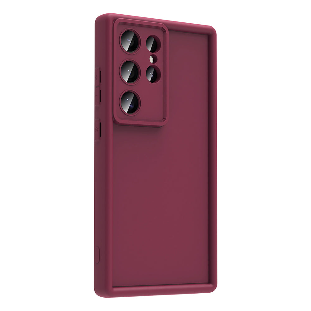 Galaxy S24 Ultra Kılıf Kamera Korumalı Zore Ananas Kapak Mürdüm