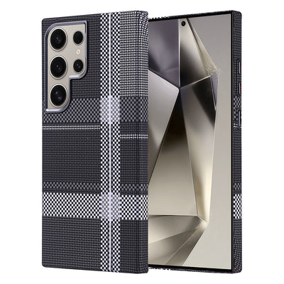 Galaxy S24 Ultra Kılıf M-safe Şarj Özellikli Karbon Fiber Görünümlü Zore Nekst Kapak Gold