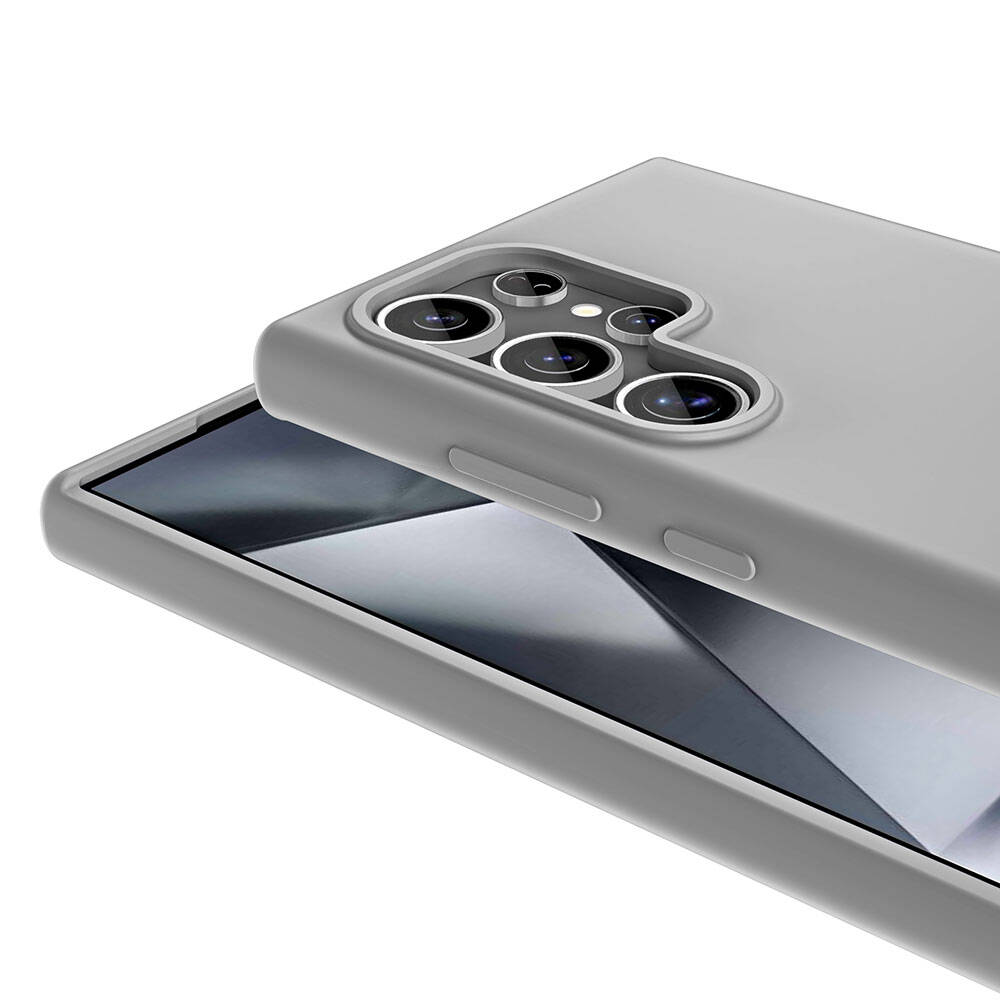 Galaxy S24 Ultra Kılıf M-safe Şarj Özellikli Sıvı Teknolojili Silinebilir Sert Zore Kivi Kapak Lila