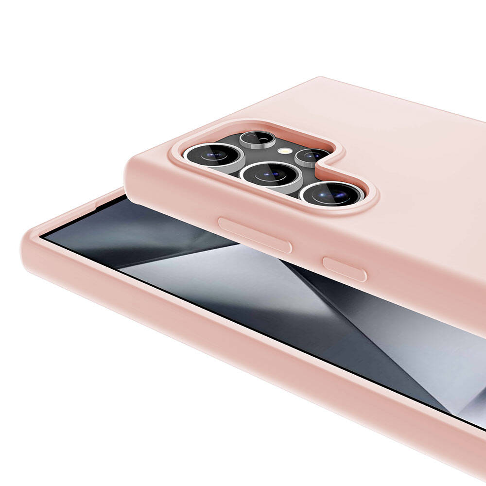 Galaxy S24 Ultra Kılıf M-safe Şarj Özellikli Sıvı Teknolojili Silinebilir Sert Zore Kivi Kapak Lila