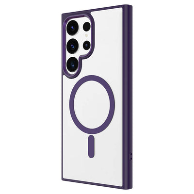 Galaxy S24 Ultra Kılıf M-safe Şarj Özellikli Zore Krom M-safe Silikon Kapak