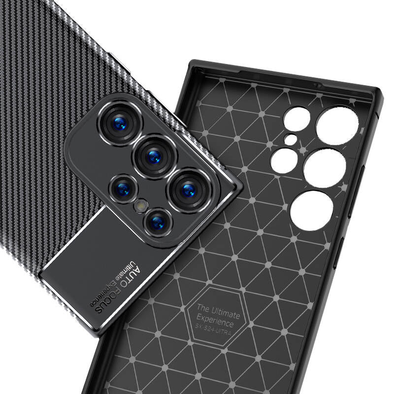 Galaxy S24 Ultra Kılıf Zore Negro Silikon Kapak Siyah