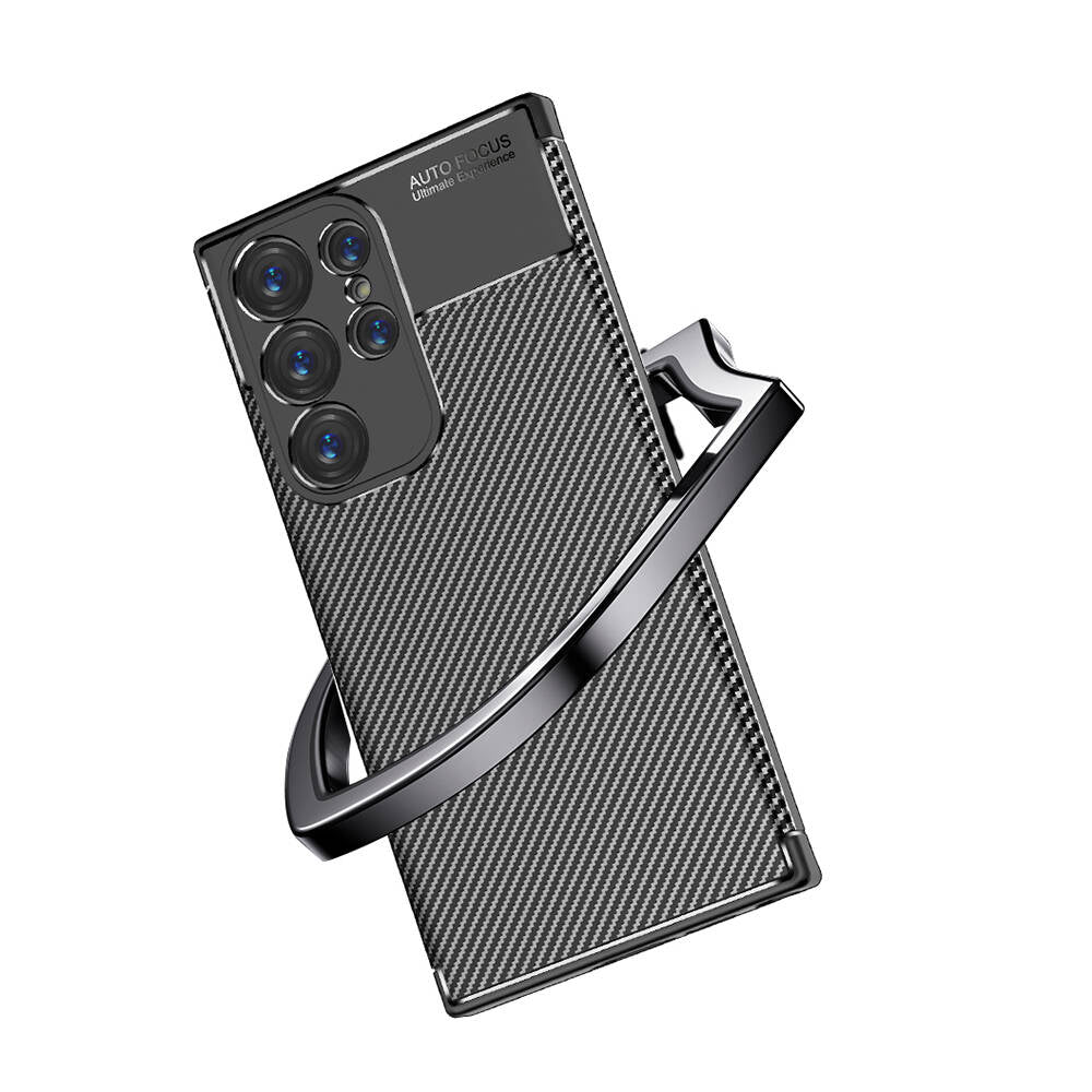 Galaxy S24 Ultra Kılıf Zore Negro Silikon Kapak Siyah