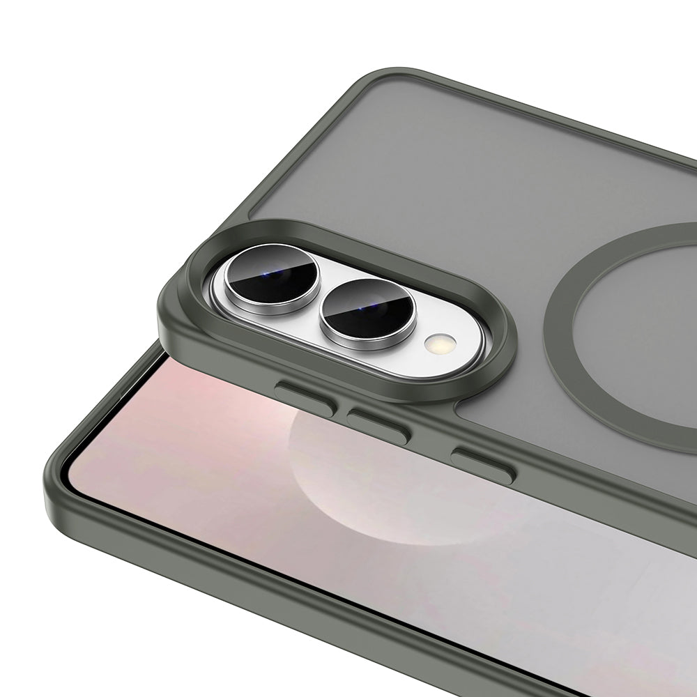 Galaxy S25 Edge Kılıf M-safe Şarj Özellikli Mat Arka Yüzey Zore Sio Kapak Derin Mor