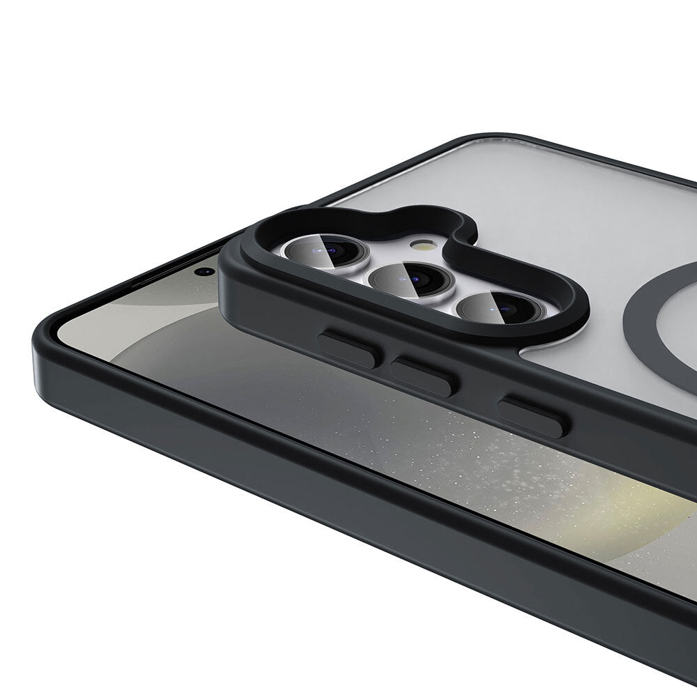 Galaxy S25 Kılıf M-safe Şarj Özellikli Mat Arka Yüzey Zore Sio Kapak Gri