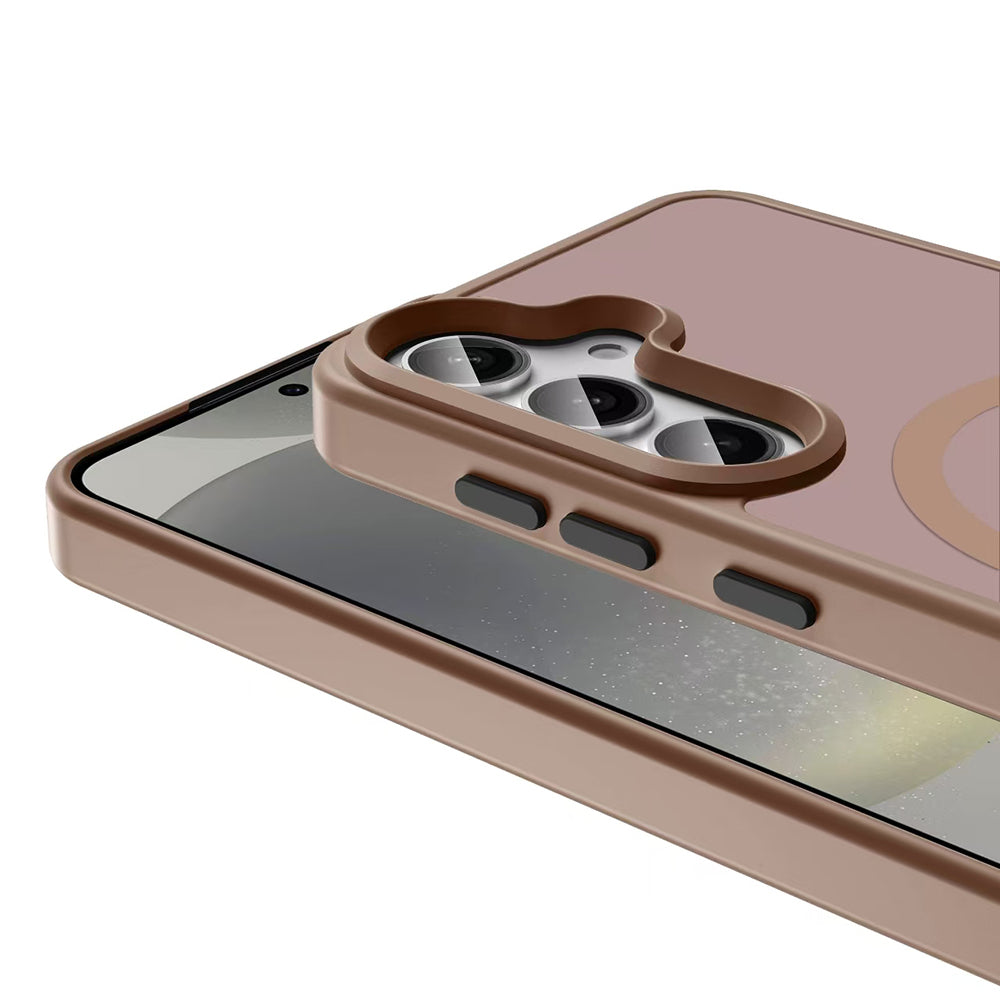 Galaxy S25 Kılıf M-safe Şarj Özellikli Mat Arka Yüzey Zore Sio Kapak Mavi