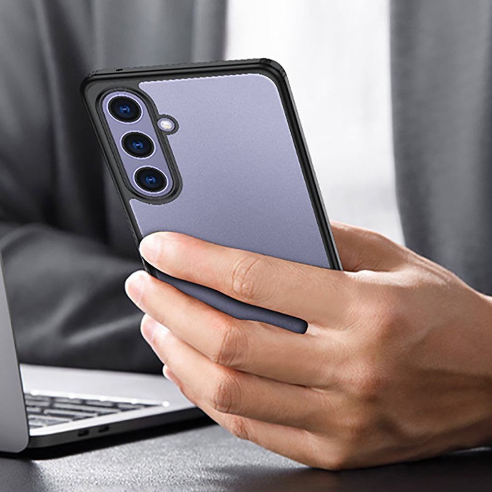 Galaxy S25 Plus Kılıf Kamera Korumalı Şeffaf Arka Yüzey Zore New Roll Kapak Siyah