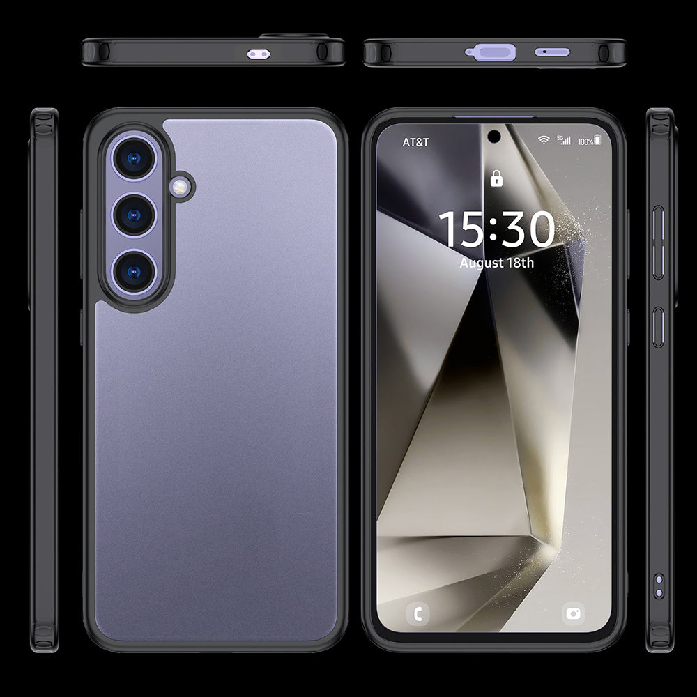 Galaxy S25 Plus Kılıf Kamera Korumalı Şeffaf Arka Yüzey Zore New Roll Kapak Siyah